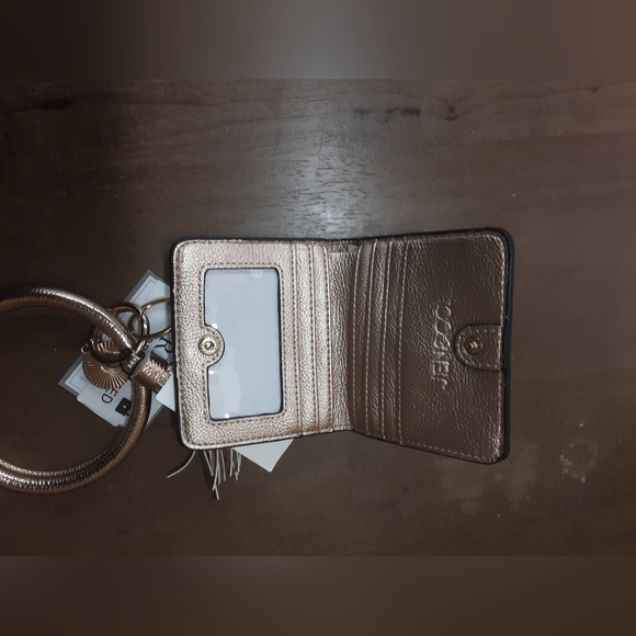 NWT!!! Jen & Co. Rose Gold Wristlet Wallet With Bracelet And Tassel. - Picture 4 of 4